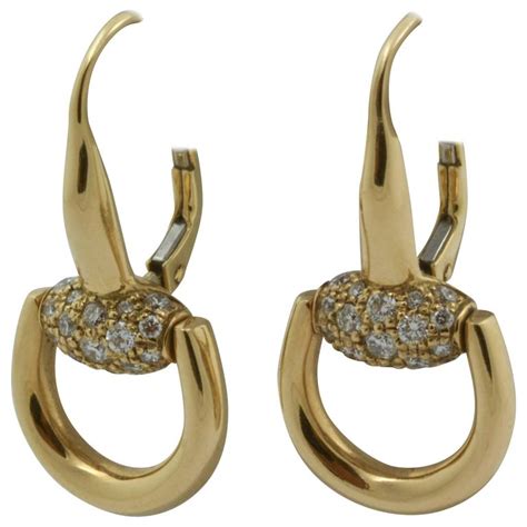 gucci gold horsebit earrings|Gucci bumblebee earrings.